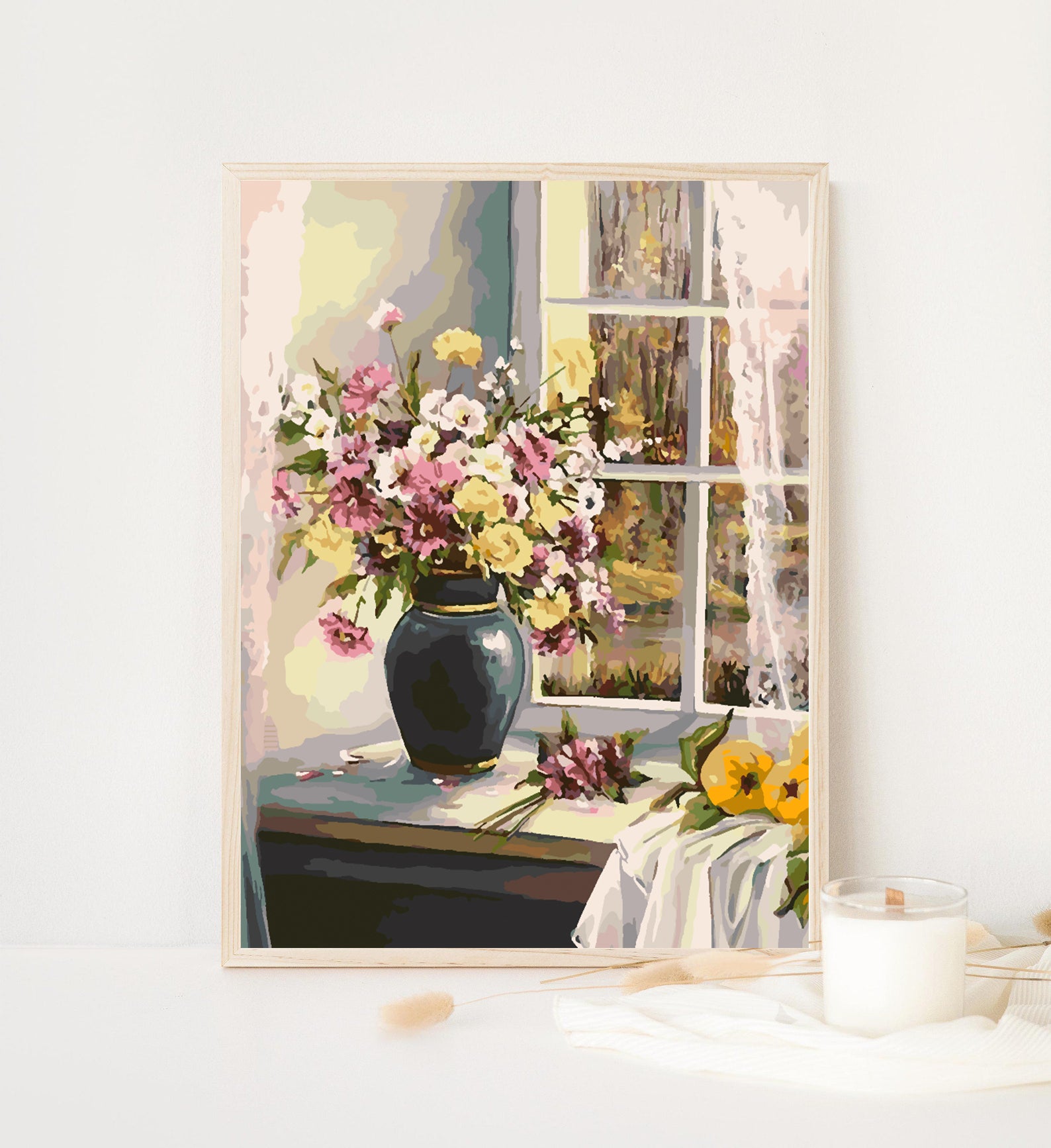 Malen nach Zahlen - Blumen in einer Vase 4357