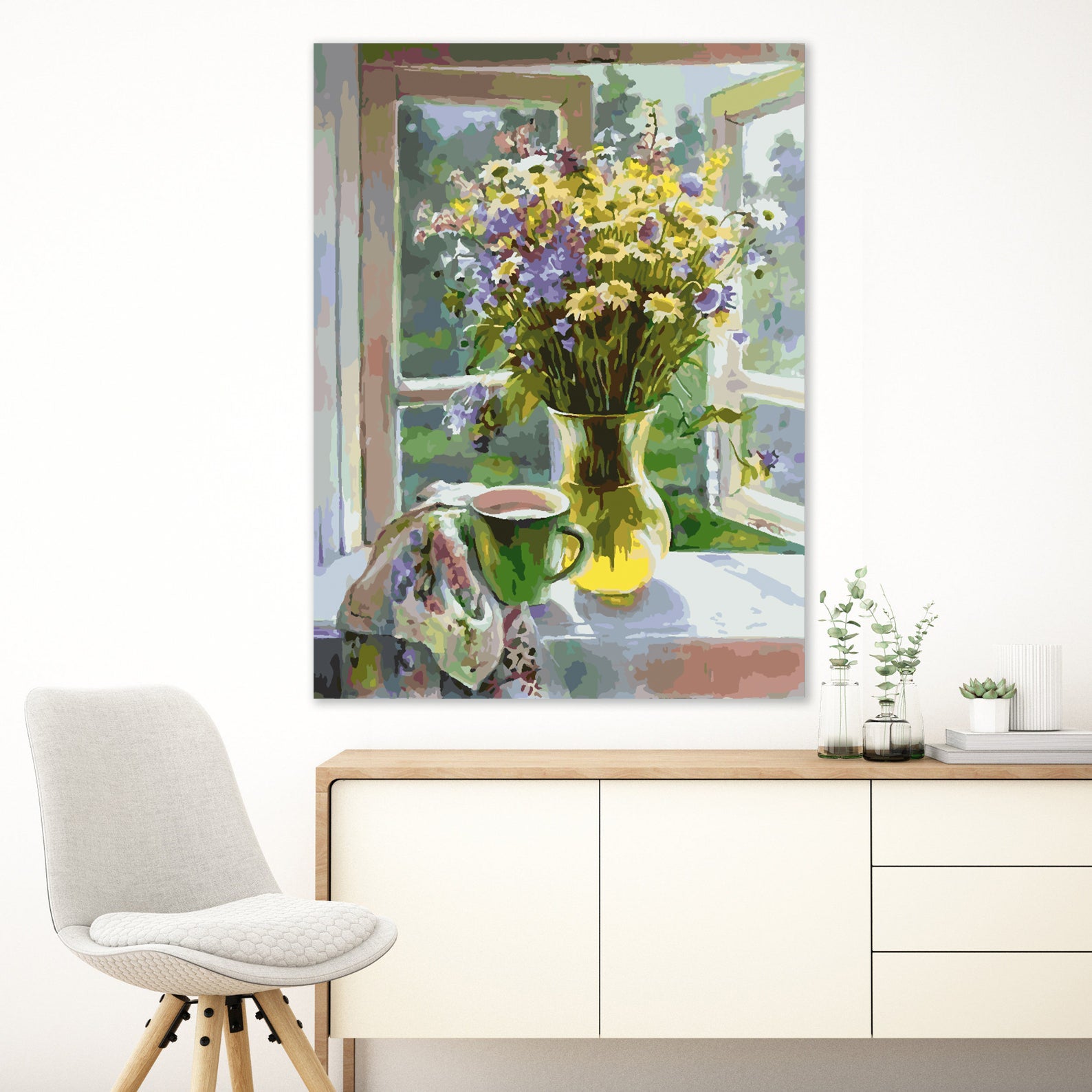 Peinture par numéros - Fleurs dans un vase 4358