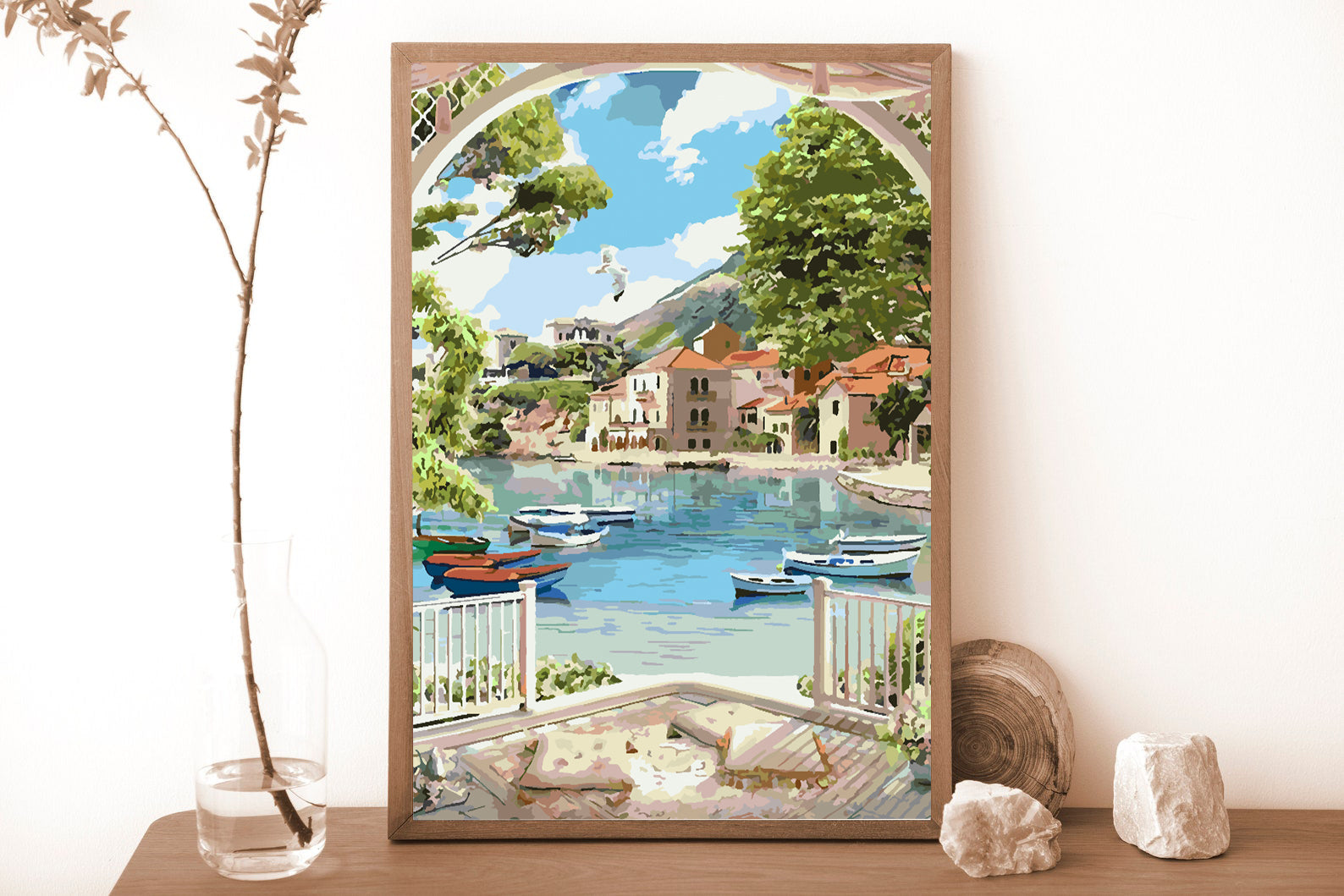 Malen nach Zahlen - Boote auf der Seelandschaft 4359