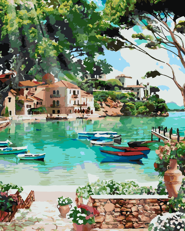 Malen nach Zahlen - Boote auf dem Wasser 4362