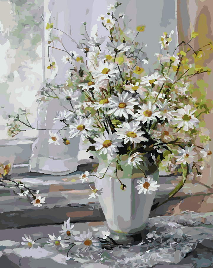 Malen nach Zahlen - Blumen in einer Vase 4377