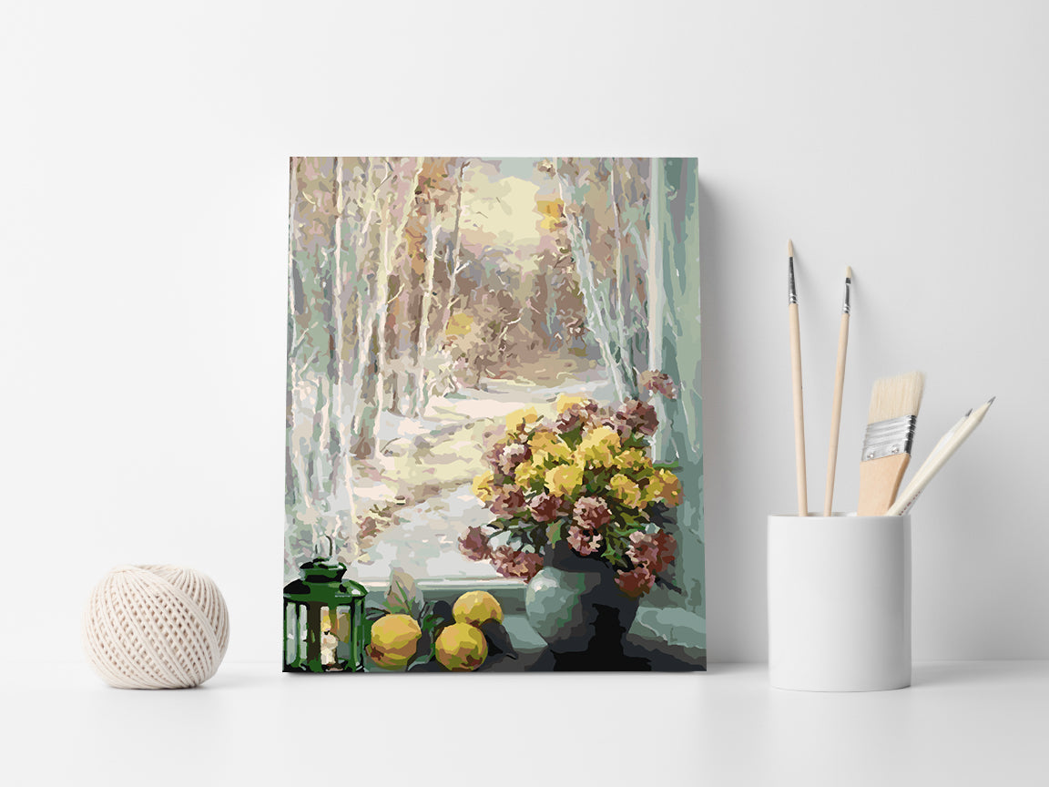 Peinture par numéros - Fleurs dans un vase 4378