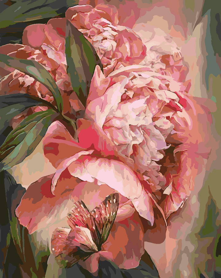 Peinture par numéros - Fleurs et papillons 4379