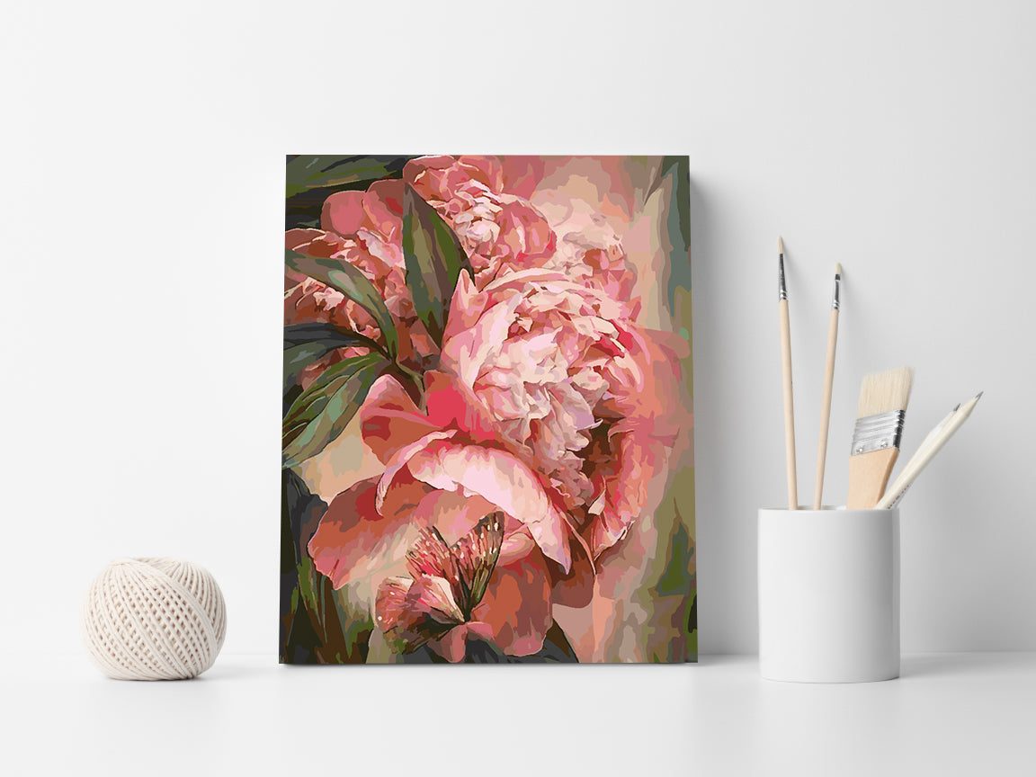 Peinture par numéros - Fleurs et papillons 4379