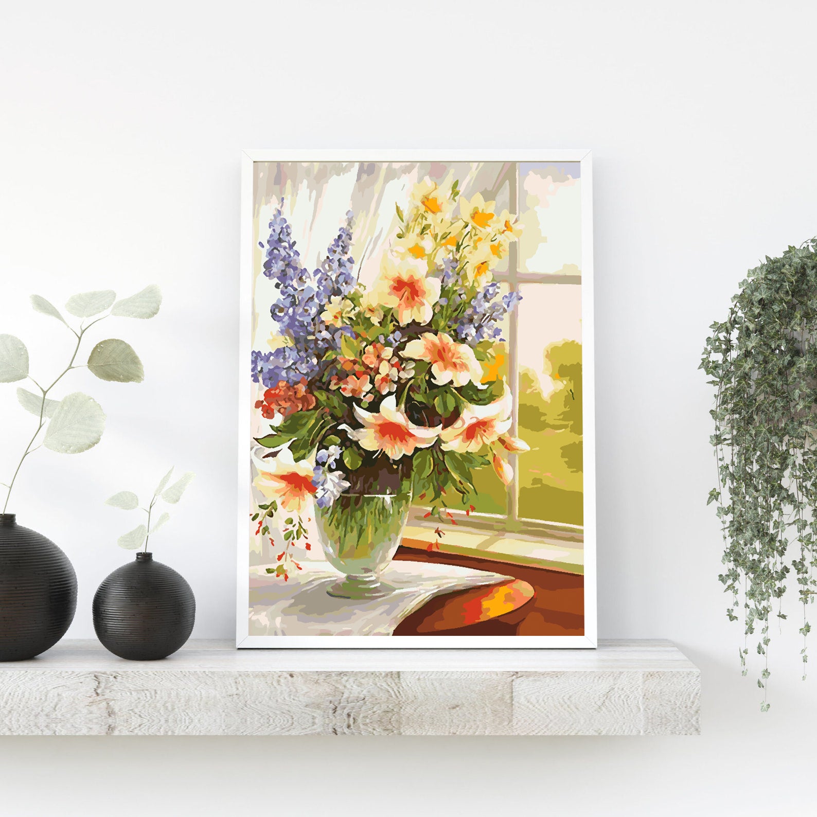 Malen nach Zahlen - Blumen in einer Vase 4380