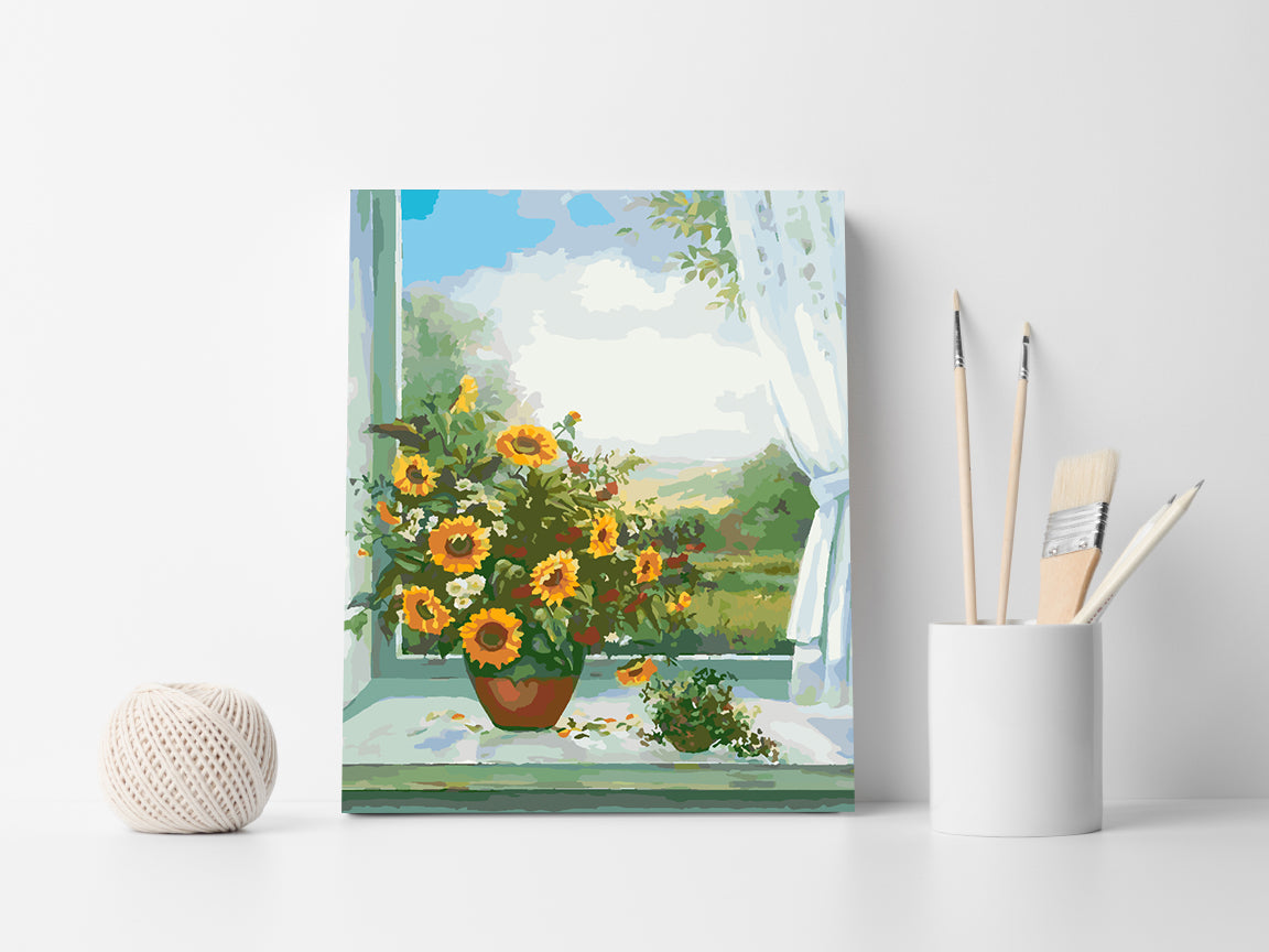 Peinture par numéros - Vase Tournesol 4381