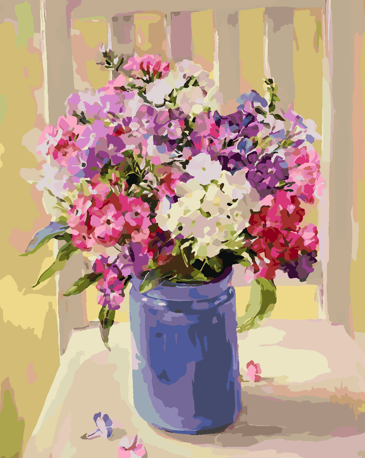 Peinture par numéros - Fleurs dans un vase 4384