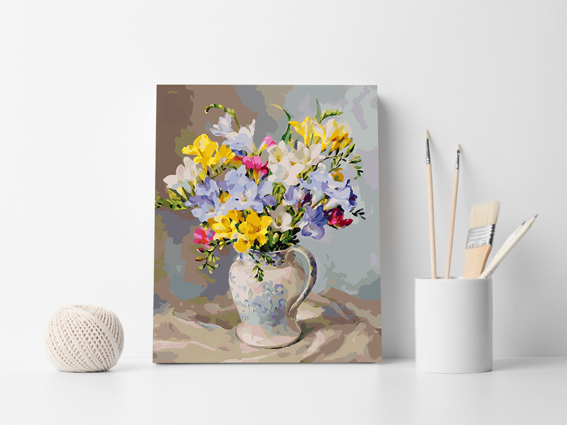 Malen nach Zahlen - Blumen in einer Vase 4386