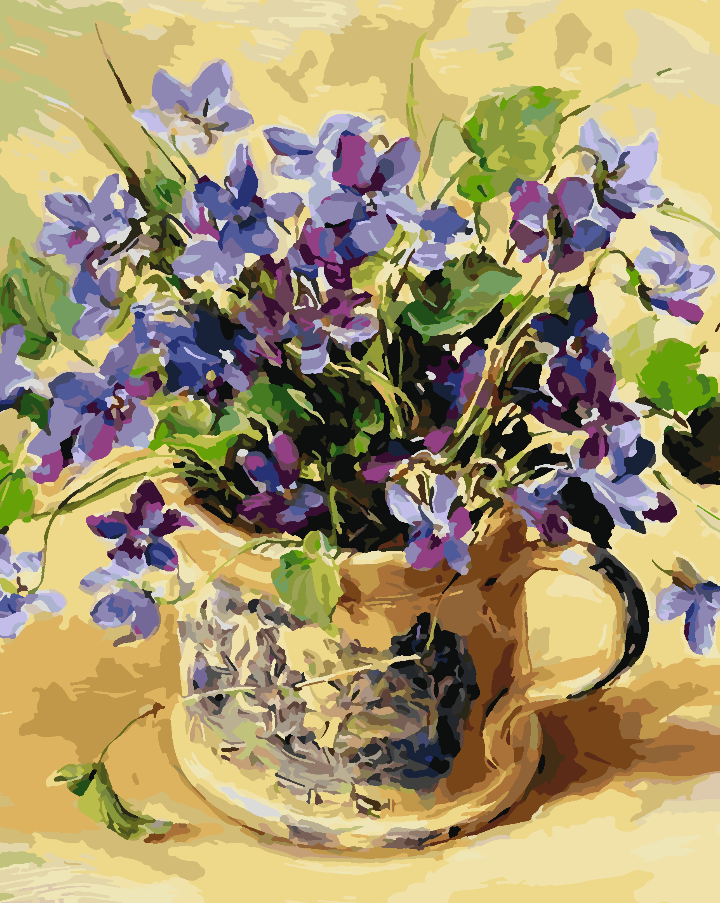 Malen nach Zahlen - Blumen in einer Vase 4393