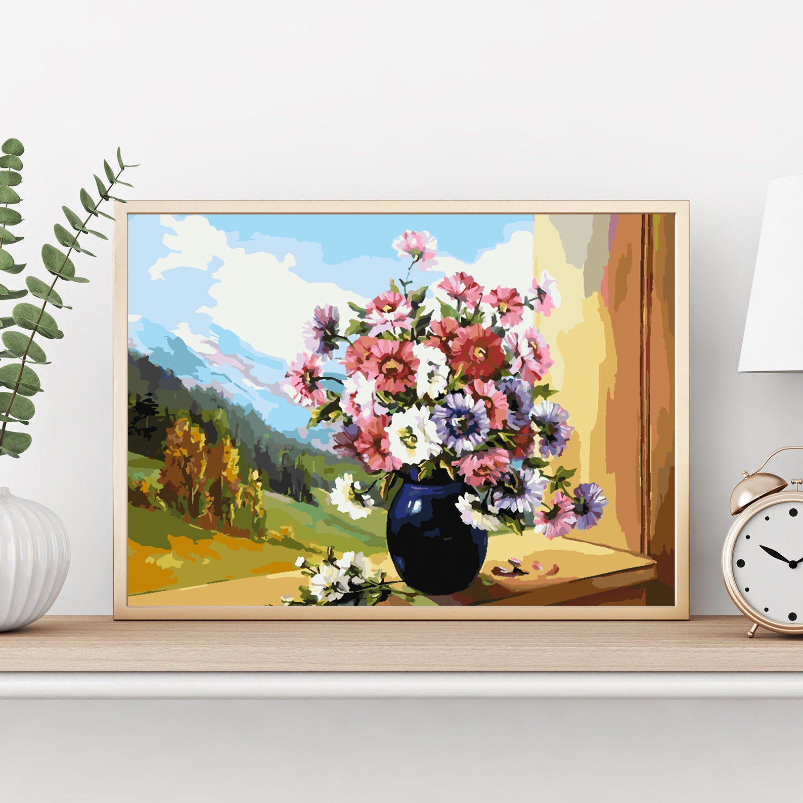 Peinture par numéros - Fleurs dans un vase 4396