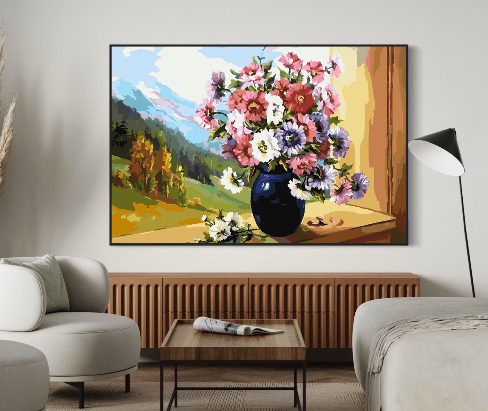 Peinture par numéros - Fleurs dans un vase 4396