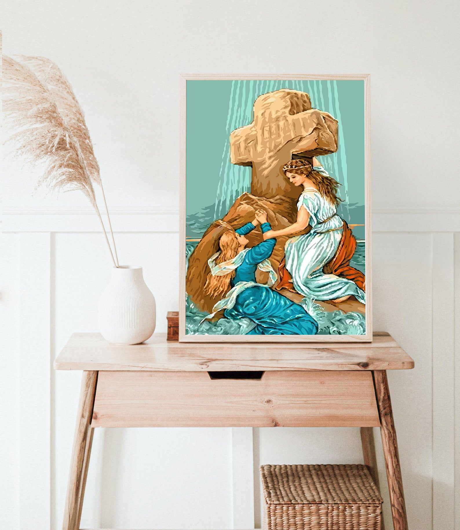 Malen nach Zahlen - Frau am Kreuz 4399