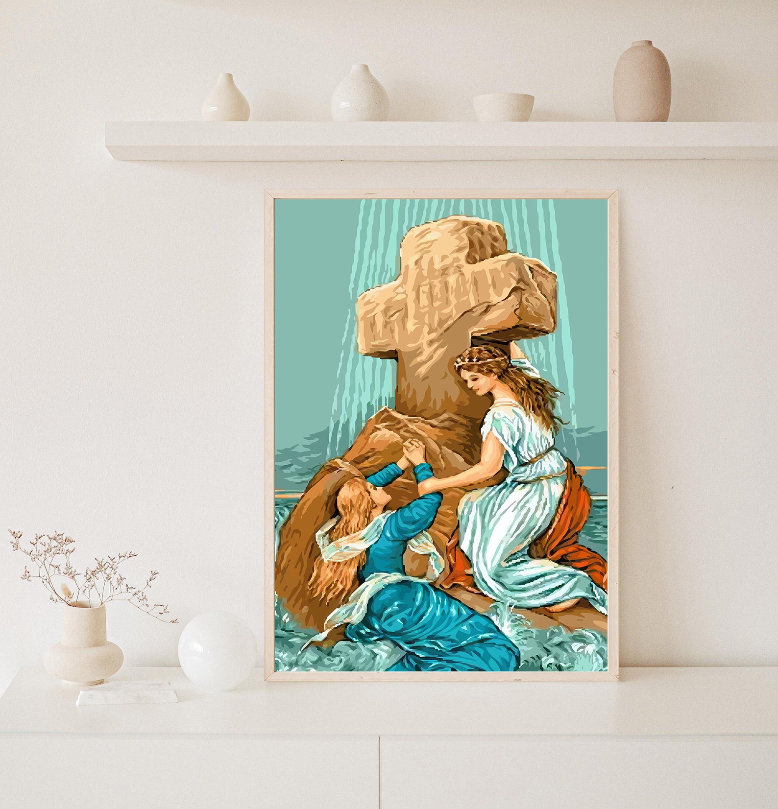 Malen nach Zahlen - Frau am Kreuz 4399