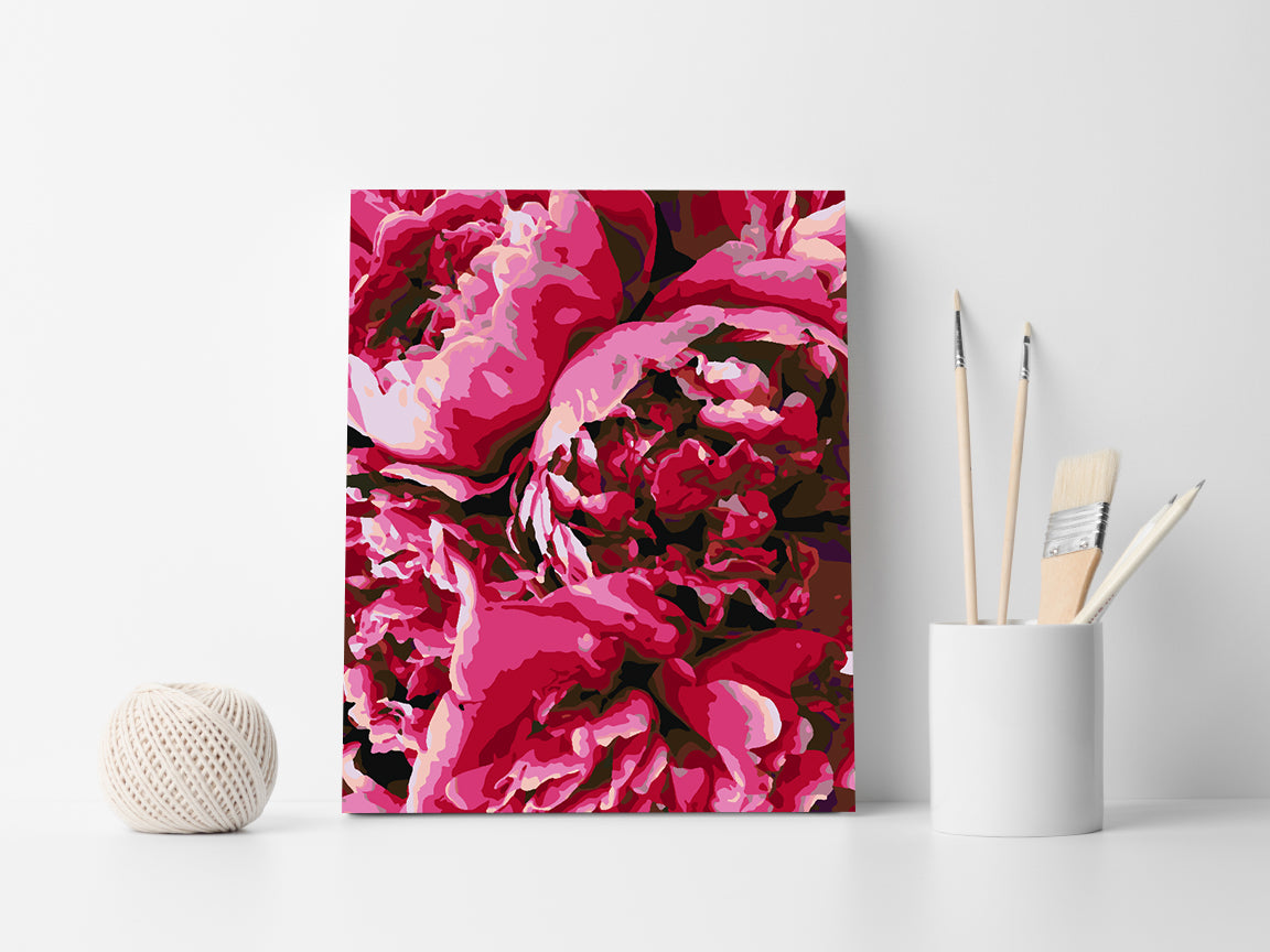 Malen nach Zahlen - Rosa Pfingstrosen 4405