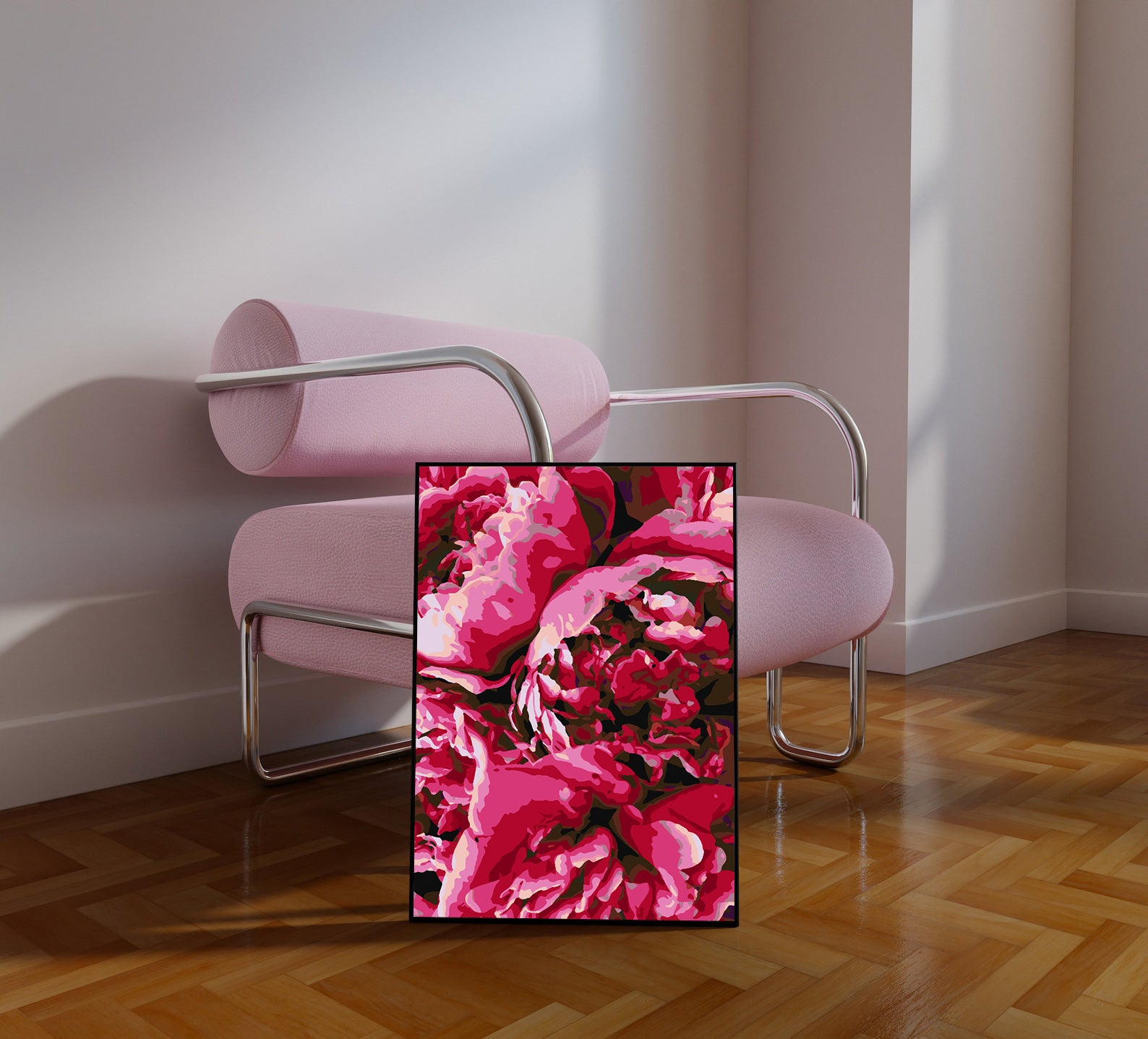 Malen nach Zahlen - Rosa Pfingstrosen 4405
