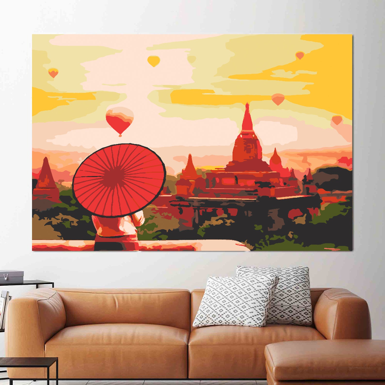 Malen nach Zahlen - Stadtlandschaft bei Sonnenuntergang 4407