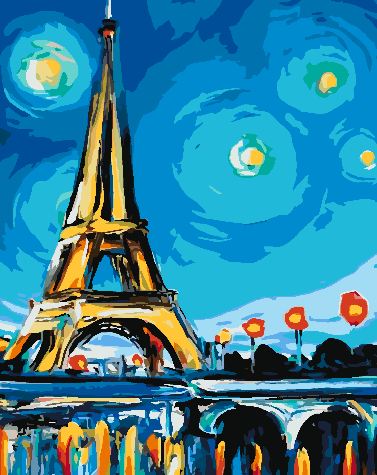 Malen nach Zahlen - Eiffelturm 4408