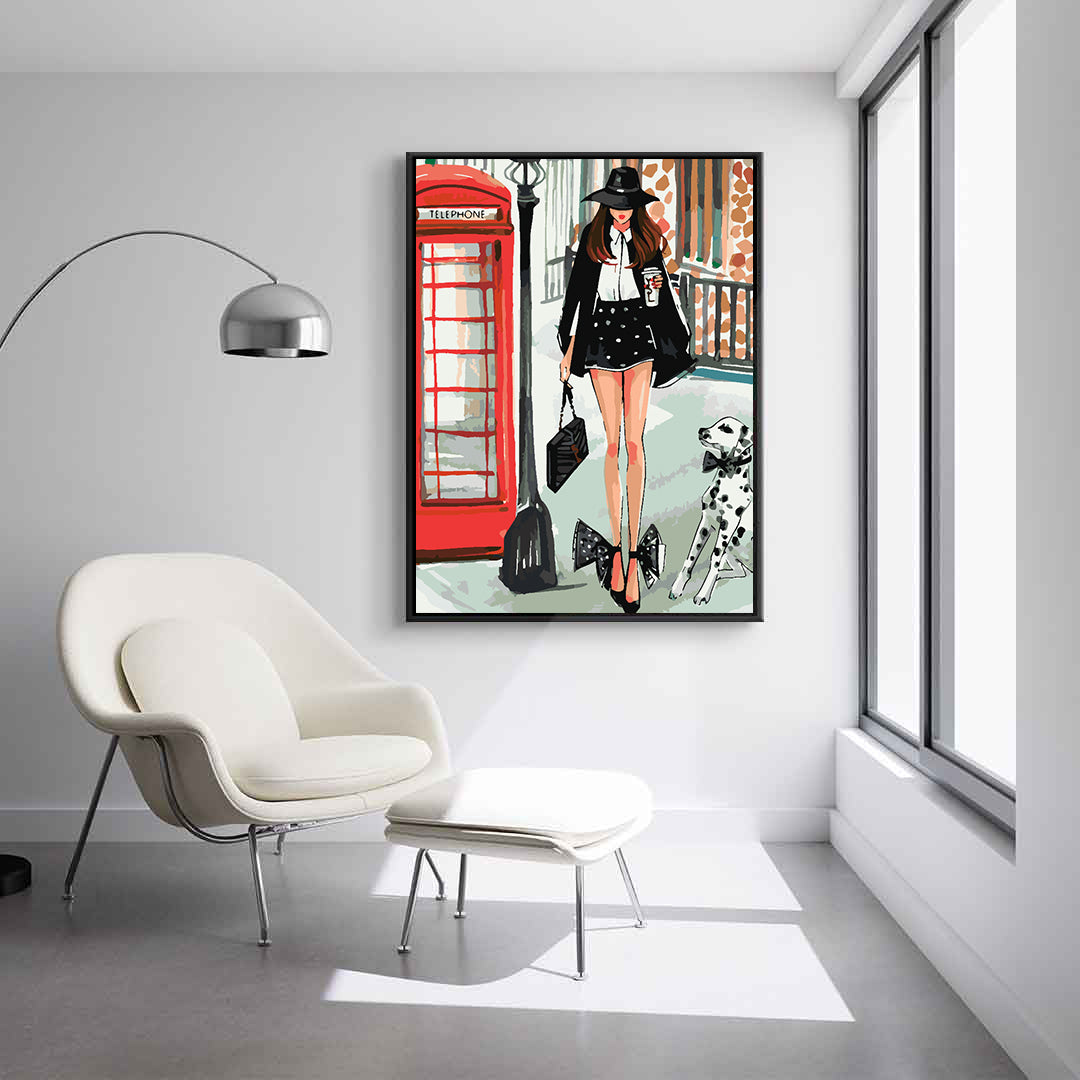 Pictura pe numere - Fată cu Câine 4410