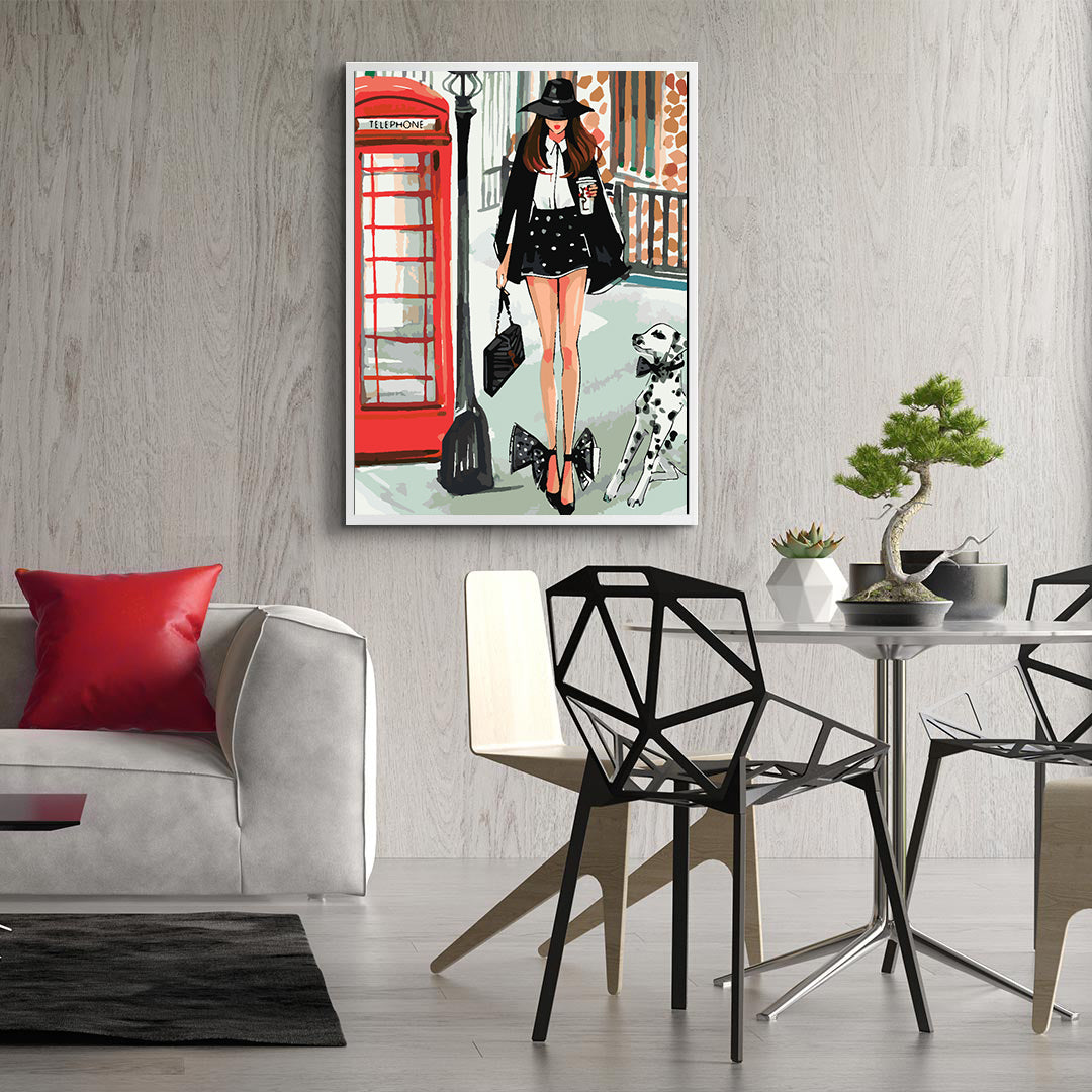 Pictura pe numere - Fată cu Câine 4410