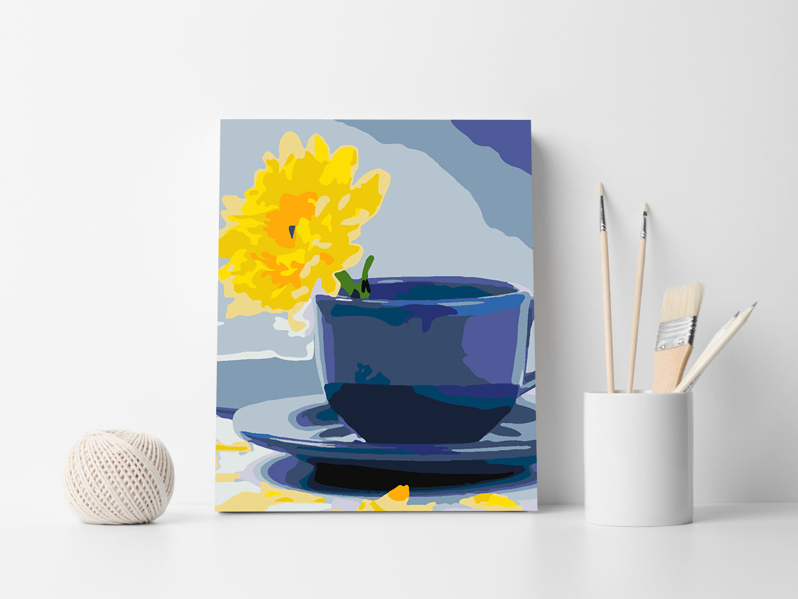 Pictura pe numere - Floare Galbenă 4413