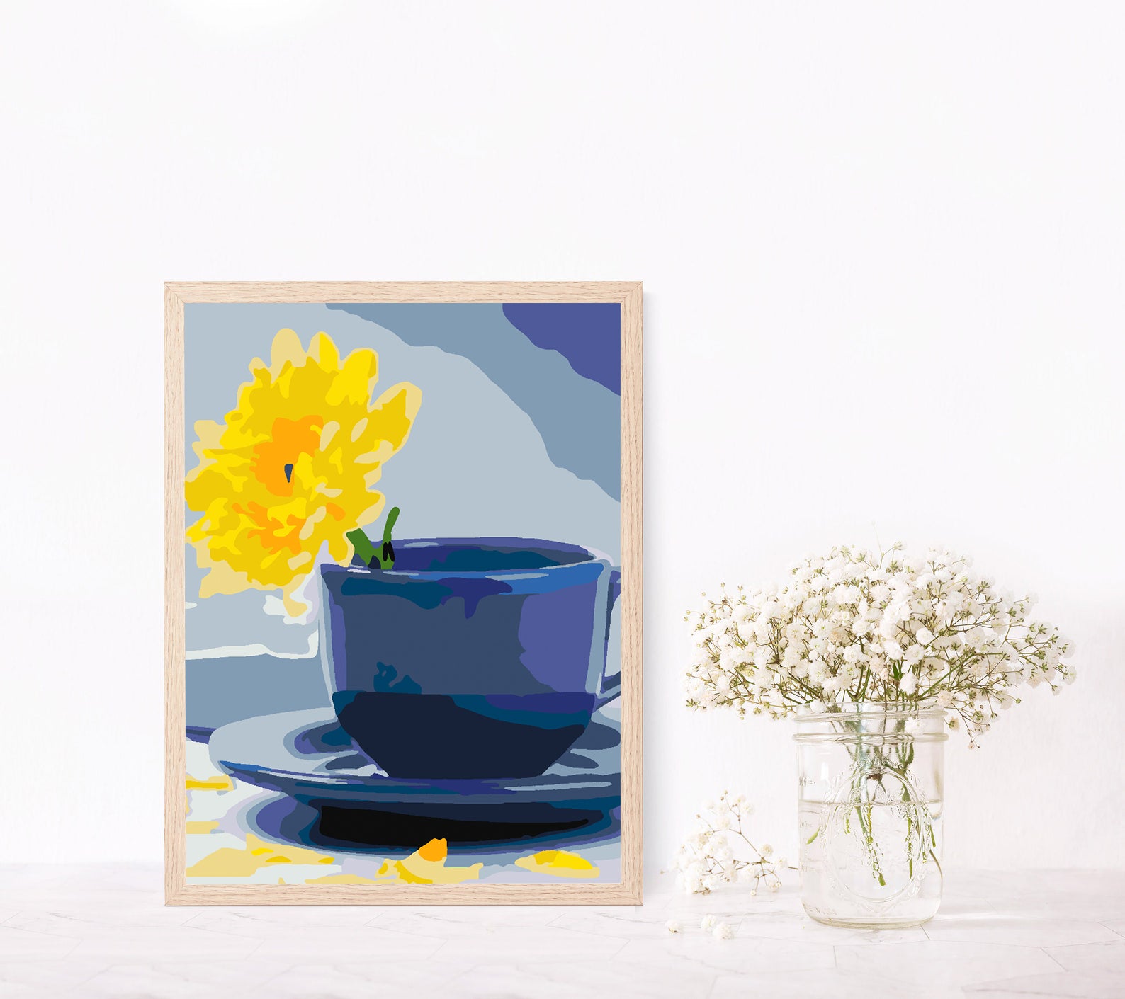 Pictura pe numere - Floare Galbenă 4413