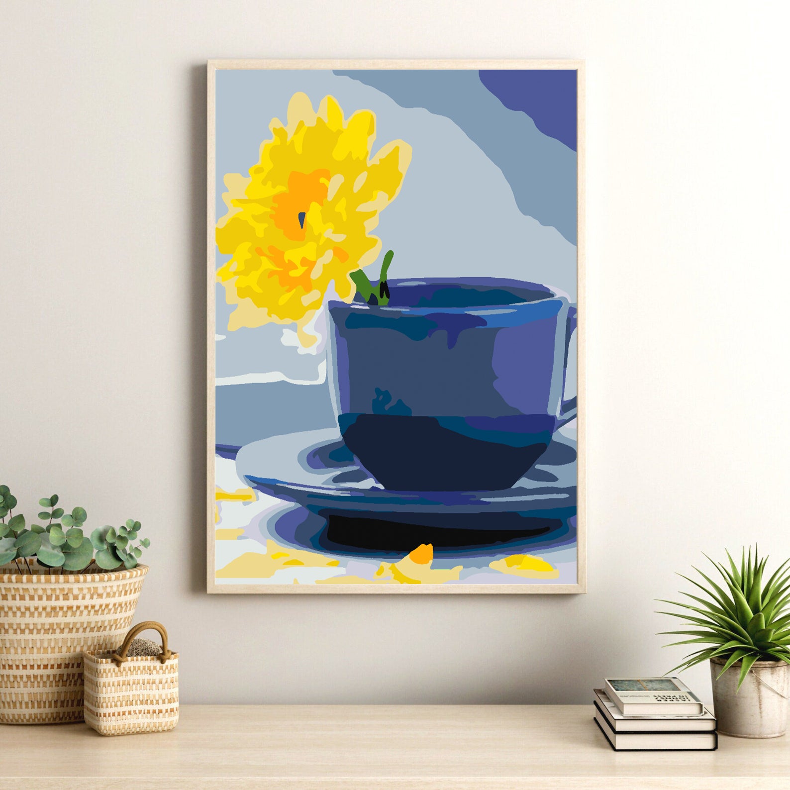 Pictura pe numere - Floare Galbenă 4413