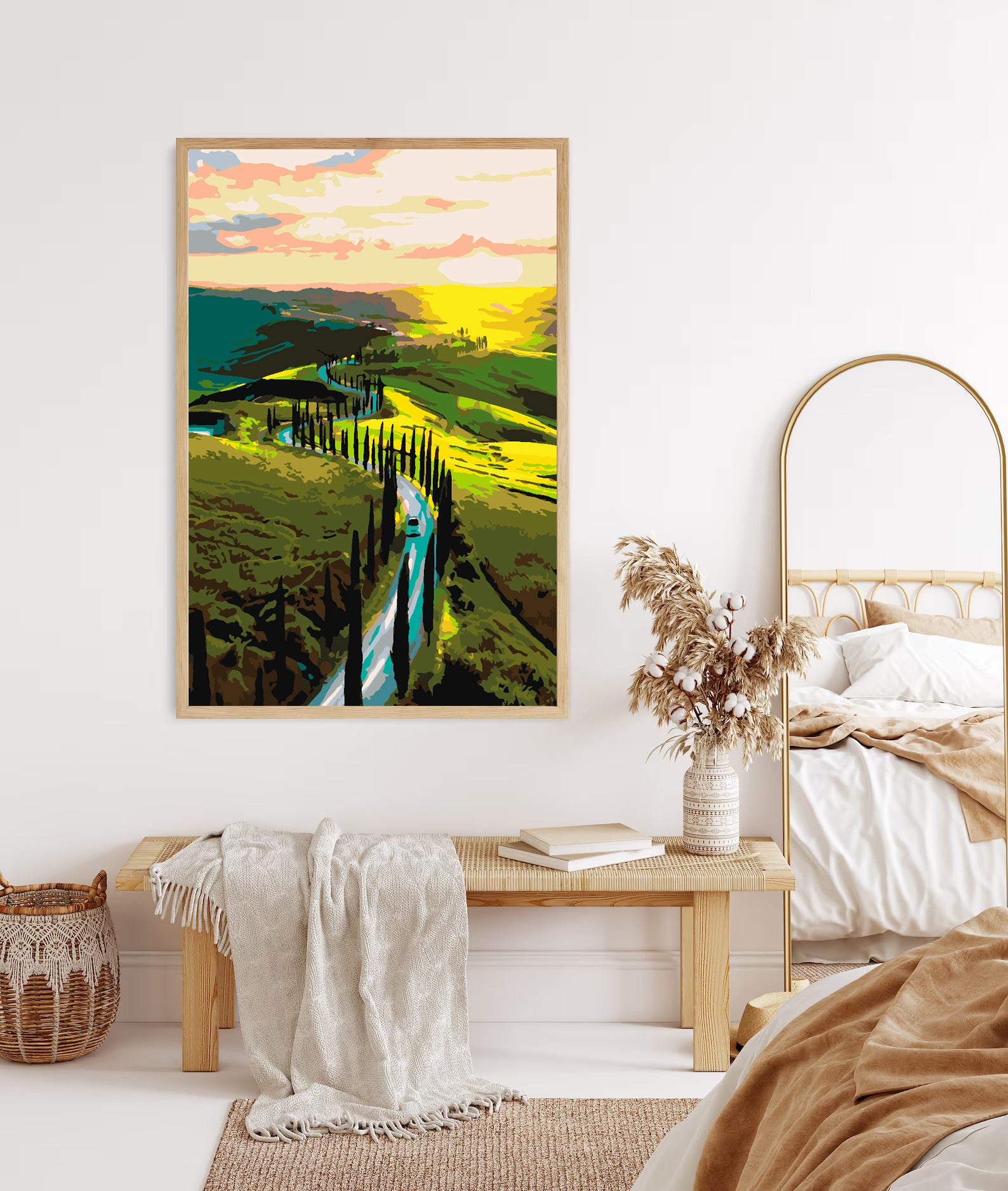 Peinture par numéros - Paysage de route avec arbres 4415