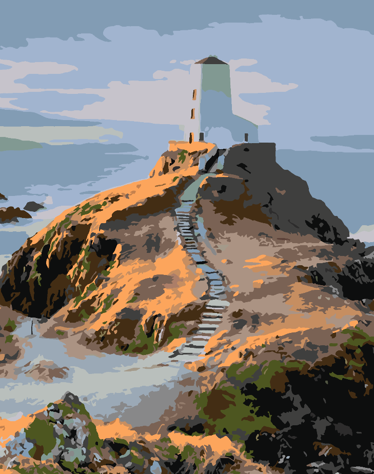 Malen nach Zahlen - Turm im Berg 4417