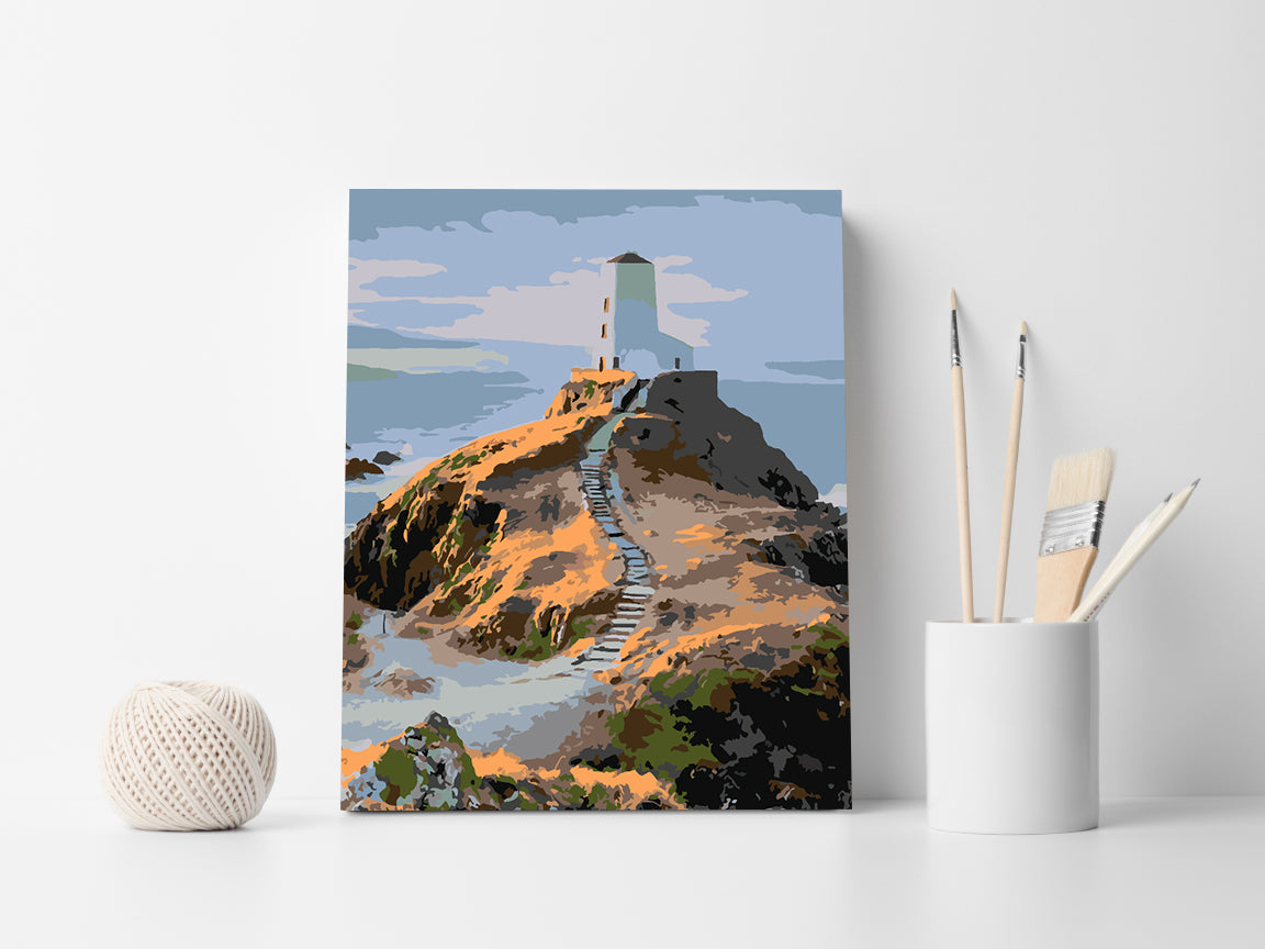 Malen nach Zahlen - Turm im Berg 4417