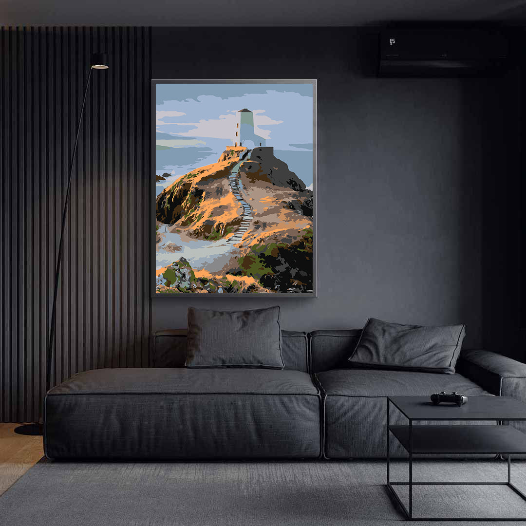 Malen nach Zahlen - Turm im Berg 4417