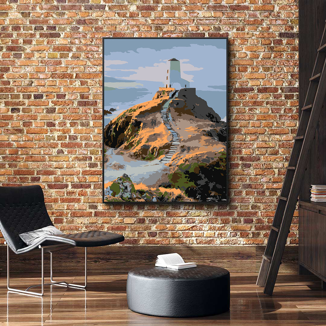 Malen nach Zahlen - Turm im Berg 4417