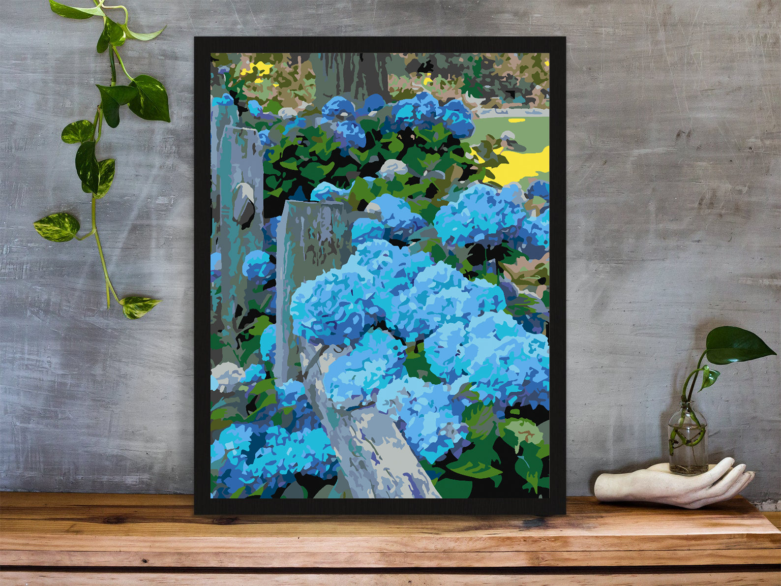 Malen nach Zahlen - Blaue Blumen 4418