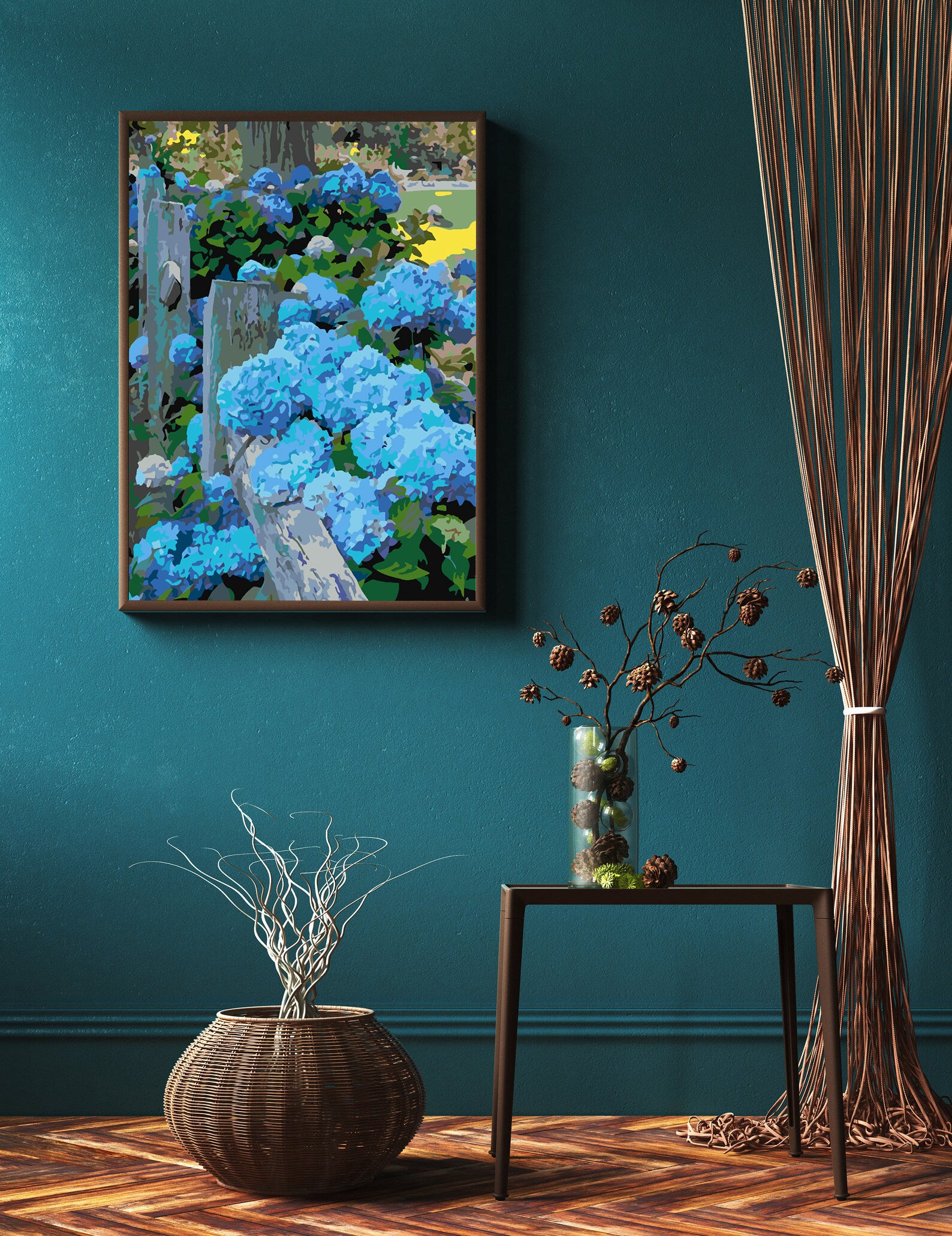 Malen nach Zahlen - Blaue Blumen 4418