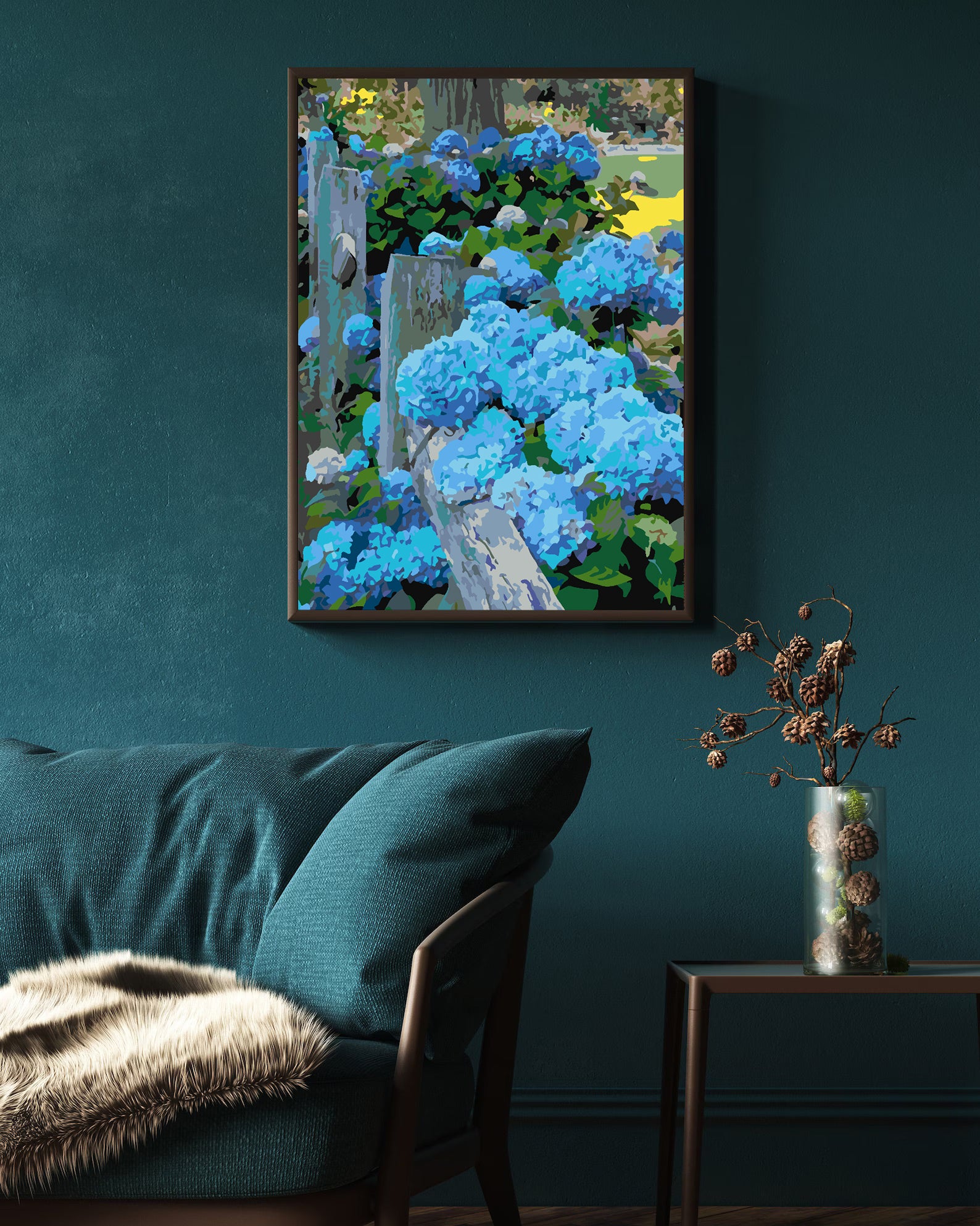 Malen nach Zahlen - Blaue Blumen 4418