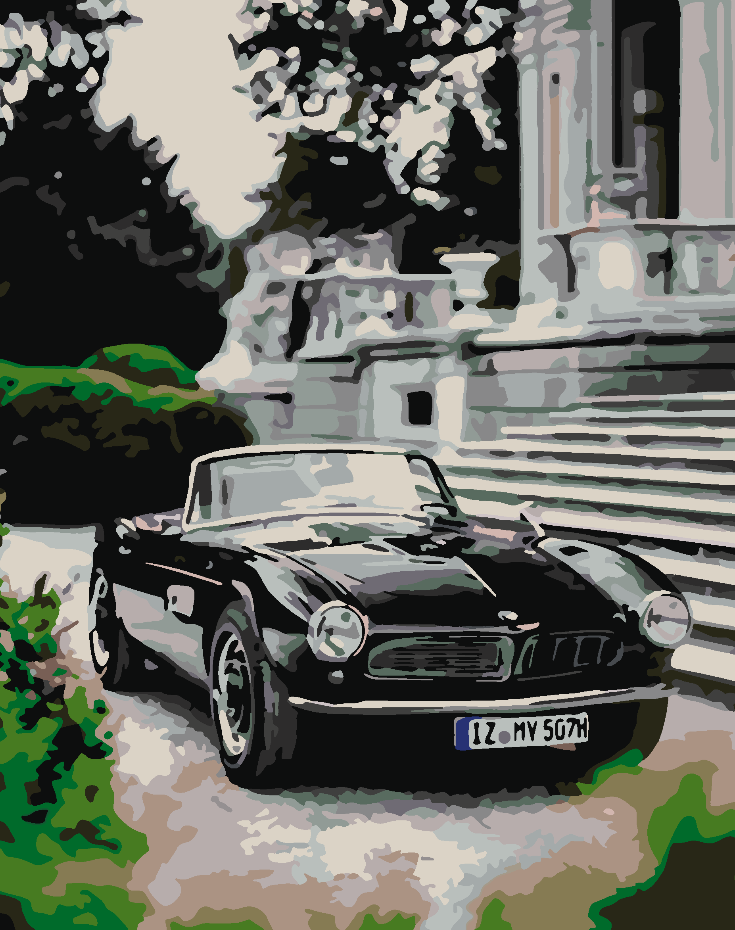 Malen nach Zahlen - BMW 507 1957 4422