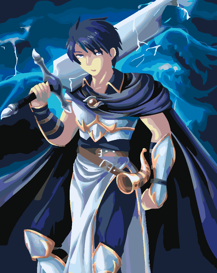 Peinture par numéros - Anime Warrior 4426