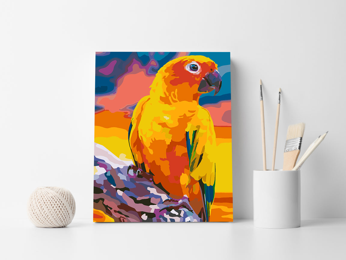 Malen nach Zahlen - Oranger Papagei 4429