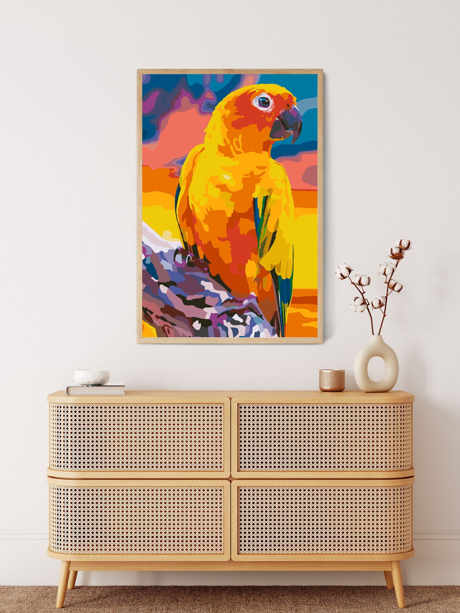 Malen nach Zahlen - Oranger Papagei 4429