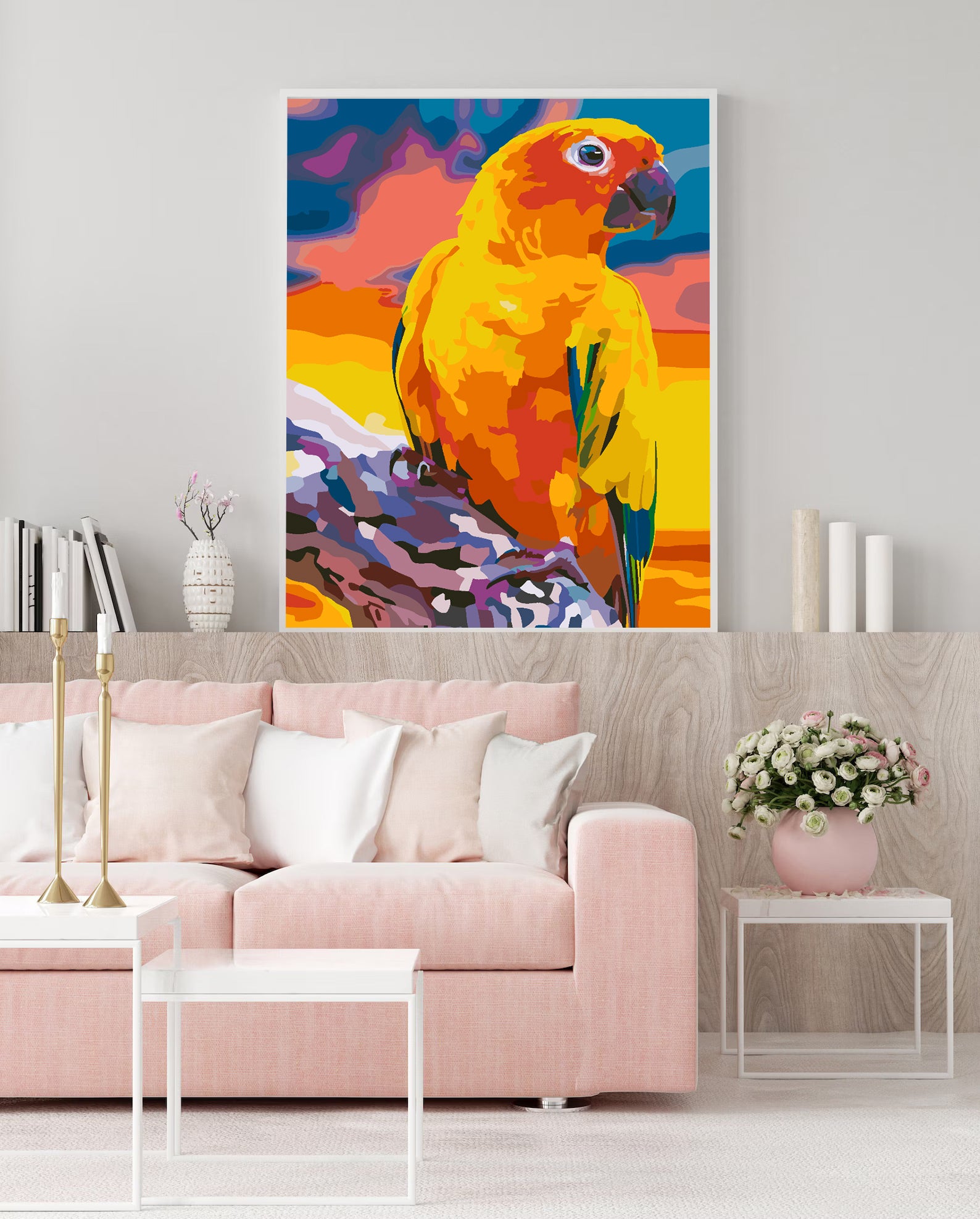 Malen nach Zahlen - Oranger Papagei 4429