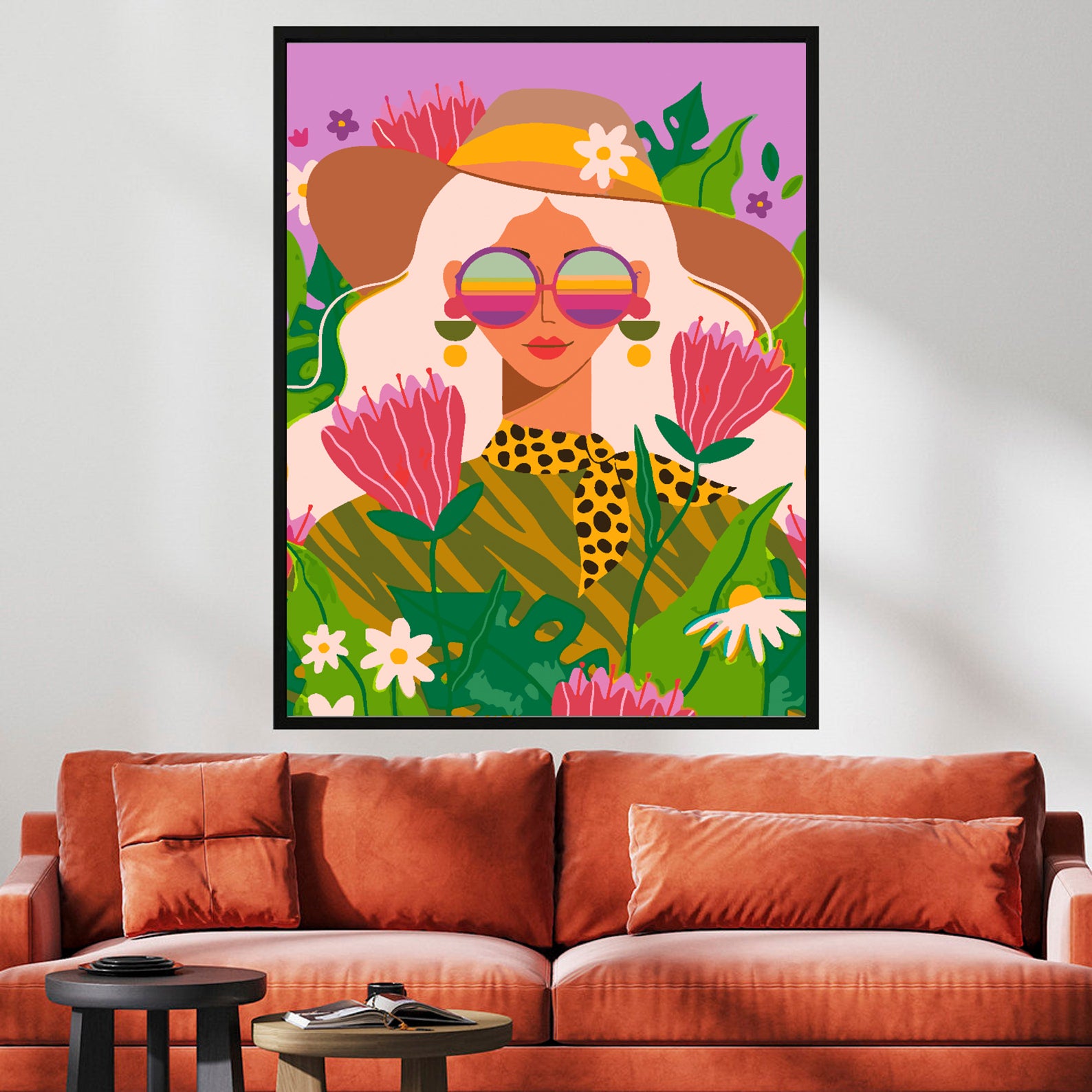 Malen nach Zahlen - Mädchen mit Blumen 4431