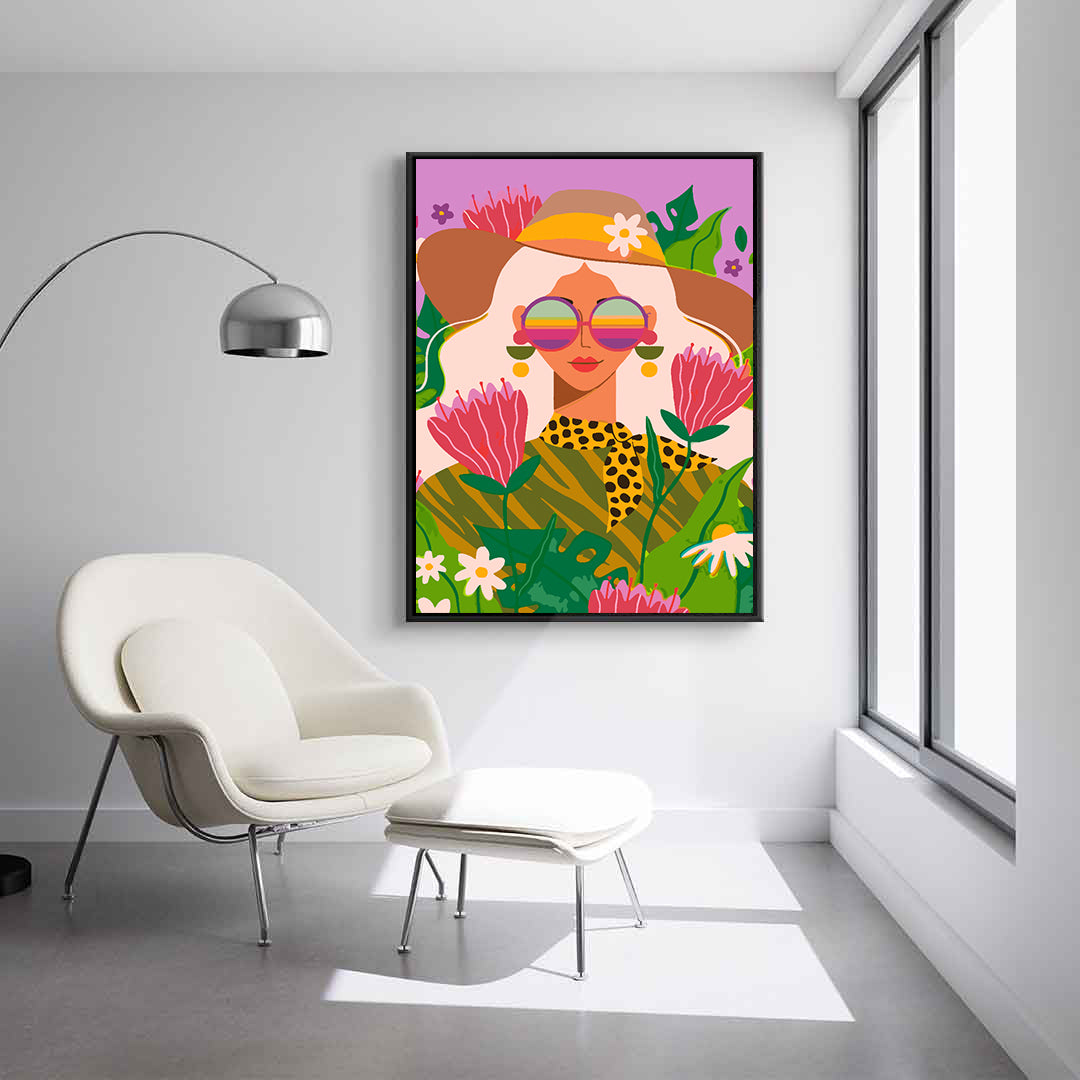 Peinture par numéros - Fille aux fleurs 4431