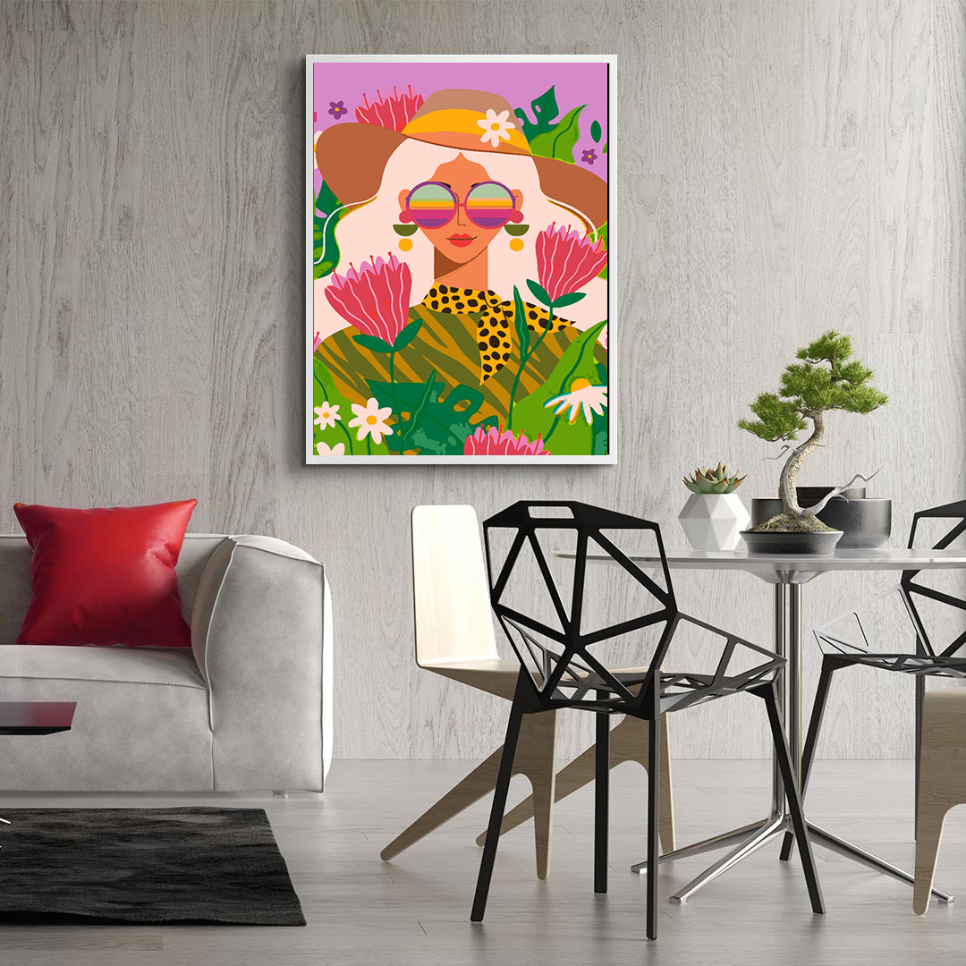 Peinture par numéros - Fille aux fleurs 4431