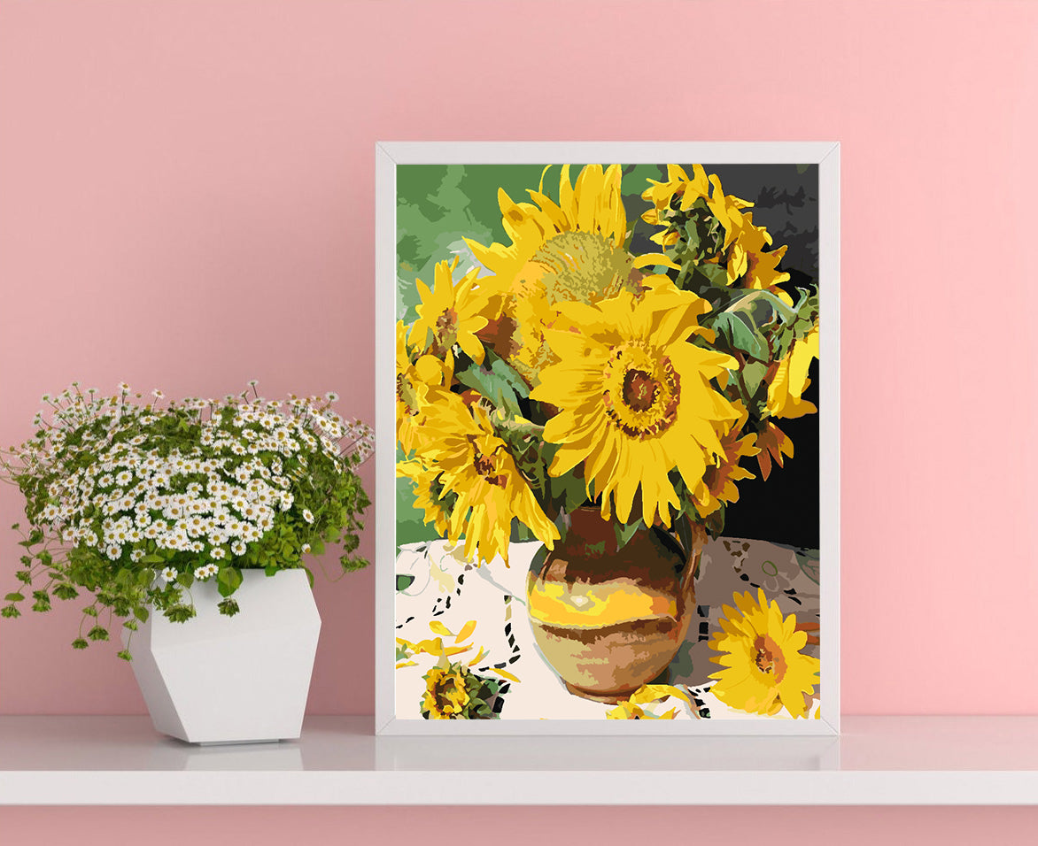 Malen nach Zahlen - Gelbe Blumen 4441