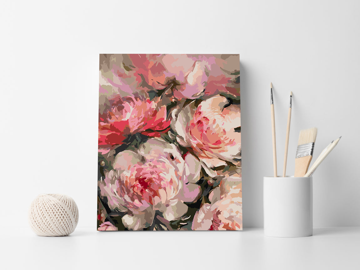 Malen nach Zahlen - Rosa Blumen 4451