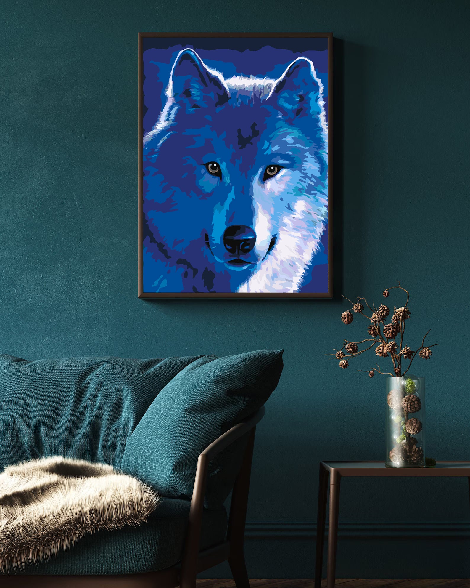 Pictura pe numere - Lup Portret 4454