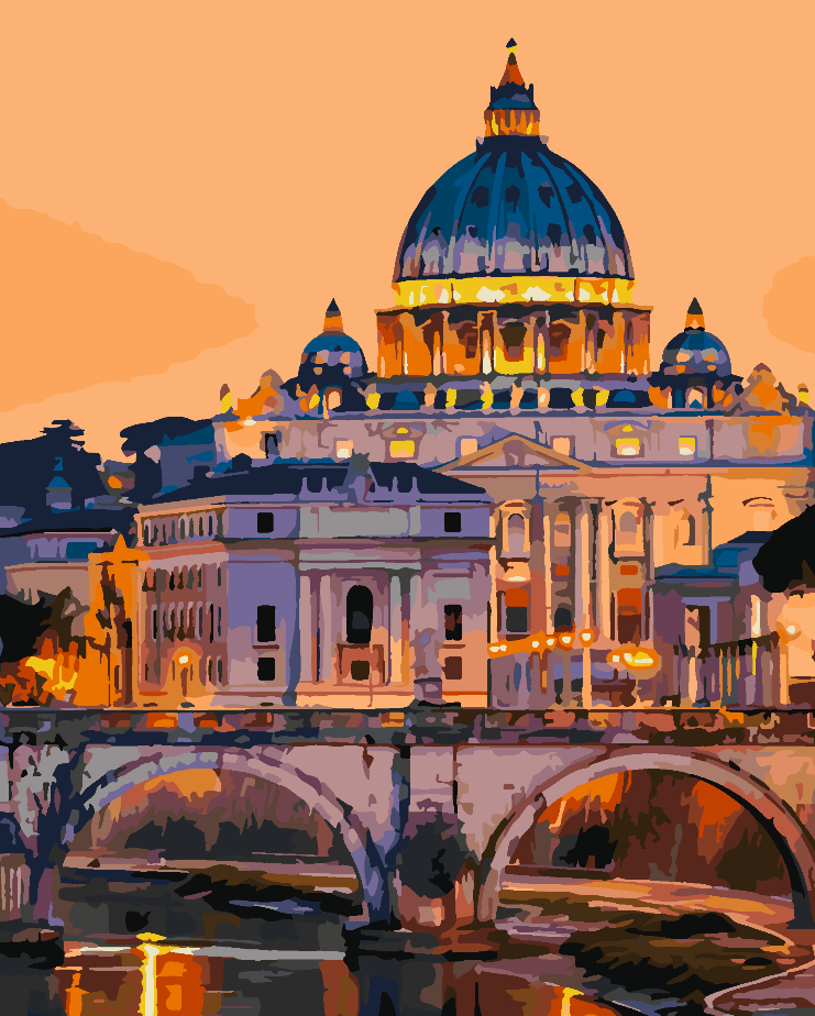 Malen nach Zahlen - Petersdom 4455