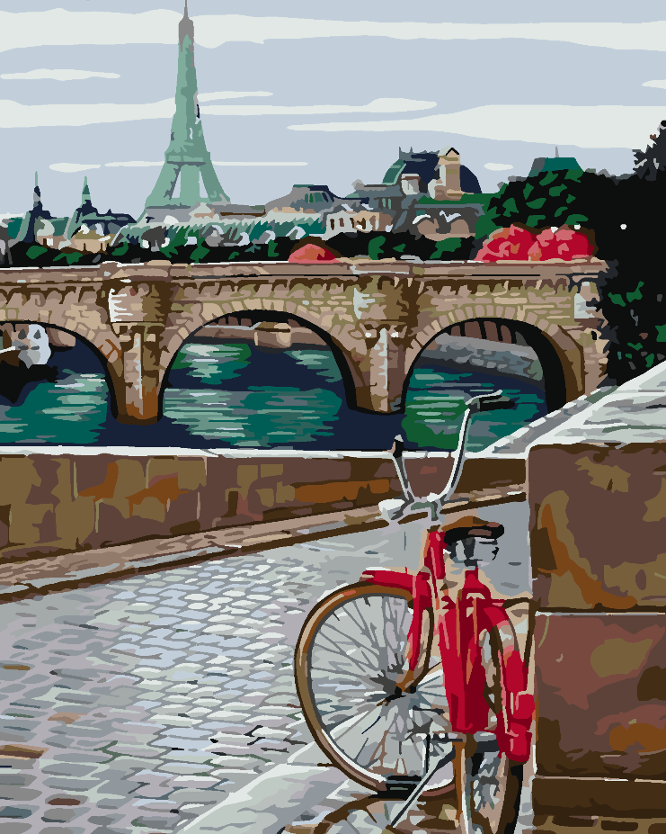 Malen nach Zahlen - Regentag in Paris 4463