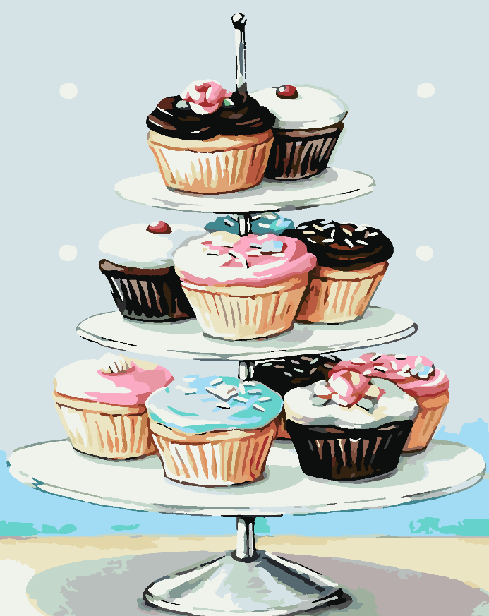 Pictura pe numere - Cupcakes 4468