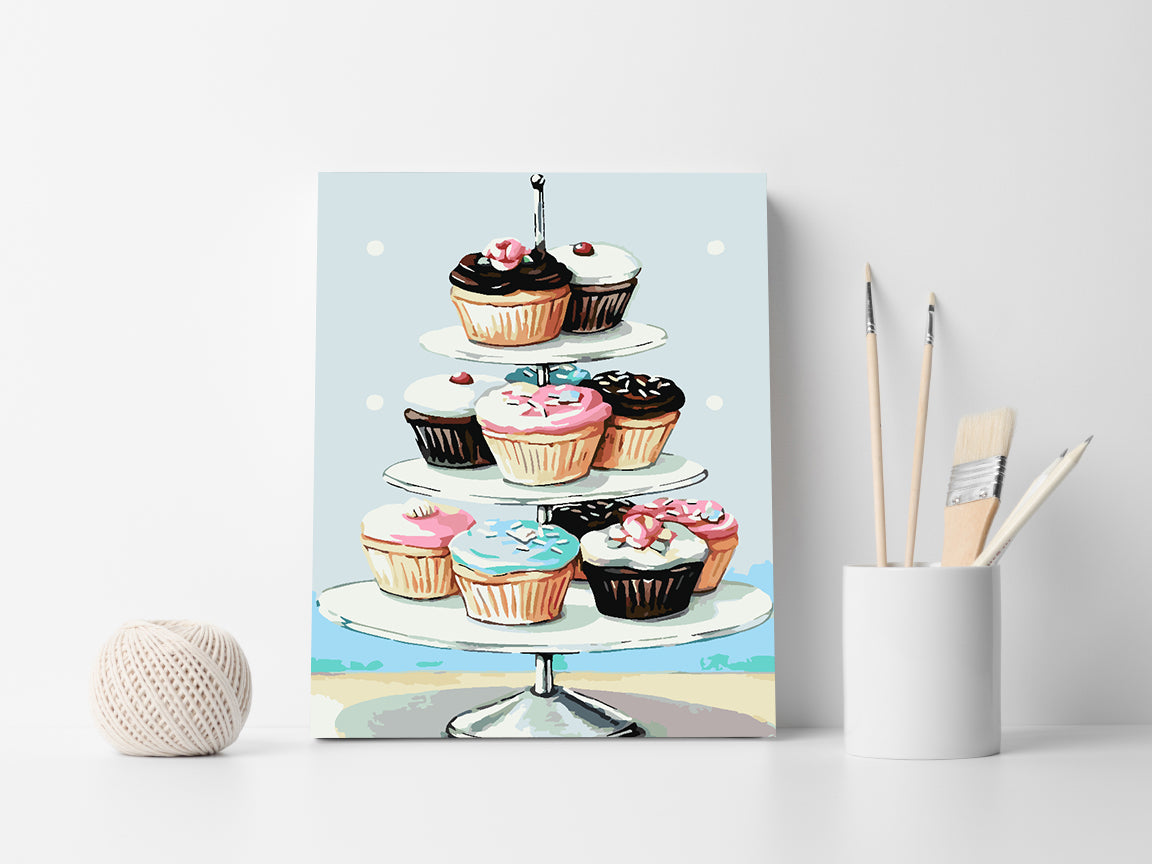 Malen nach Zahlen - Cupcakes 4468