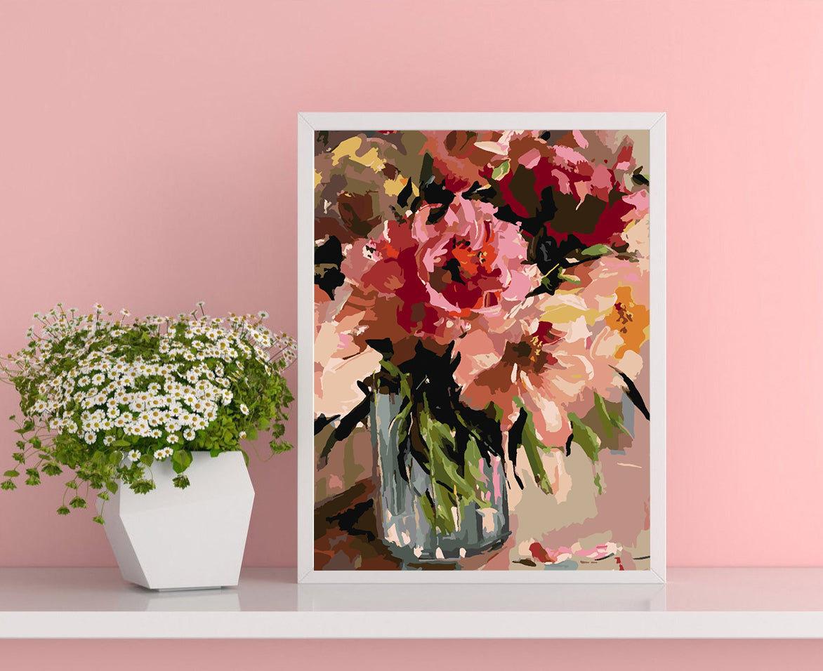 Malen nach Zahlen - Blumen in einer Vase 4472